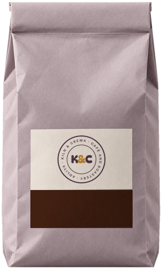 A bag of House blend coffee